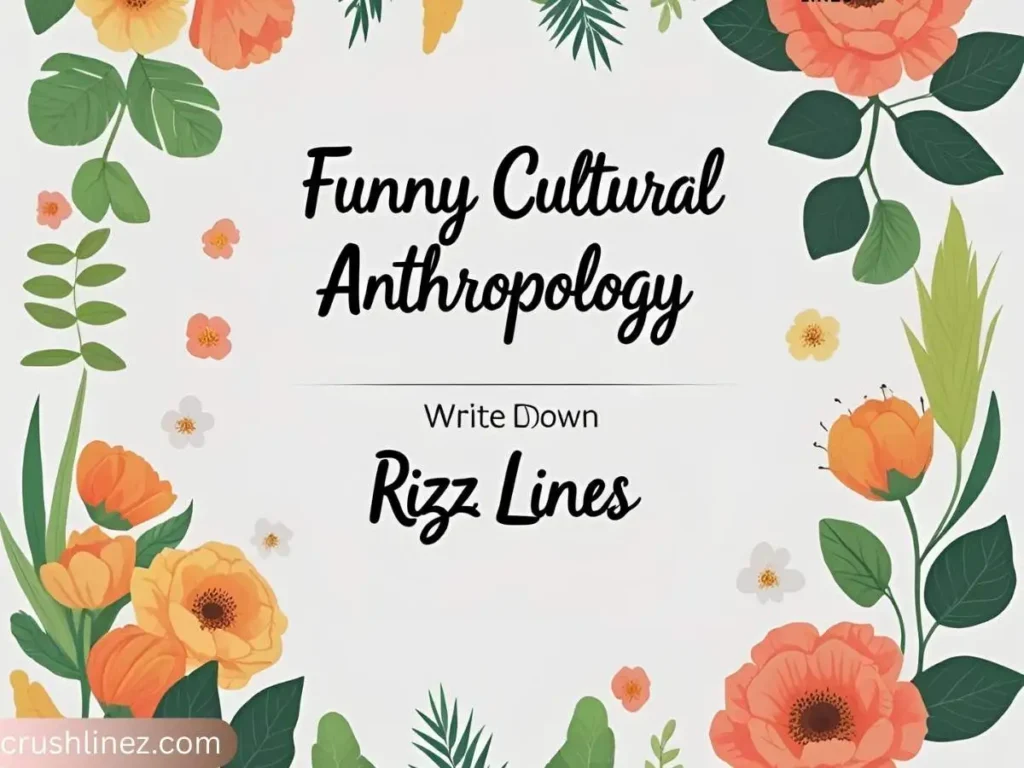 Funny Cultural Anthropology Rizz Lines
