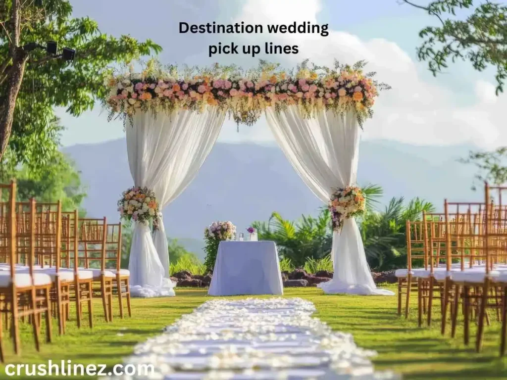 Destination wedding pick up lines