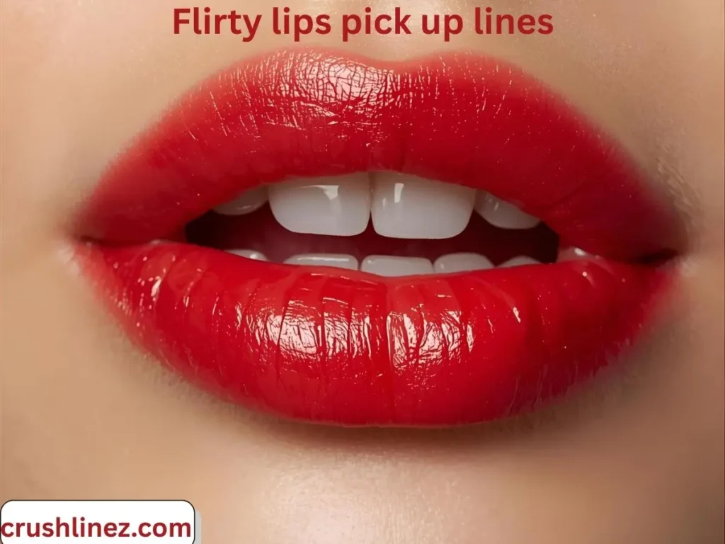 Flirty lips pick up lines