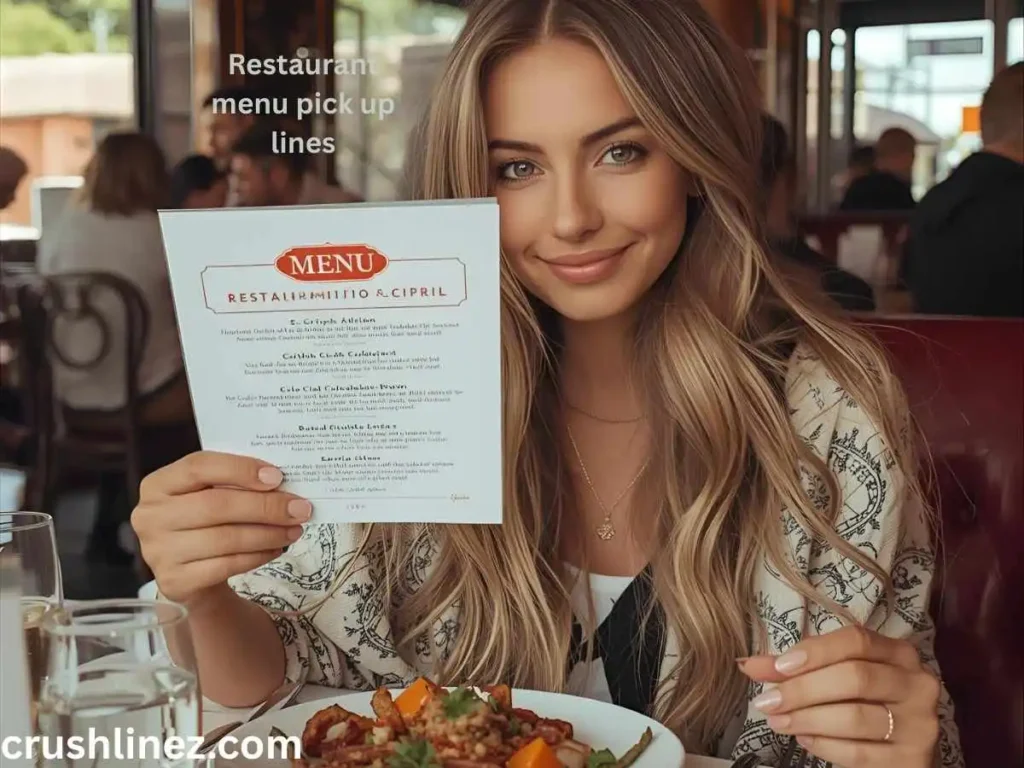 Restaurant menu pick up lines