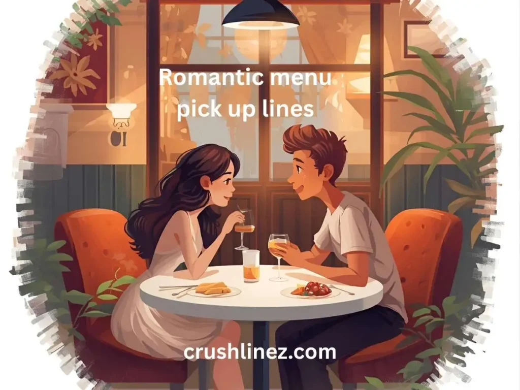 Romantic menu pick up lines