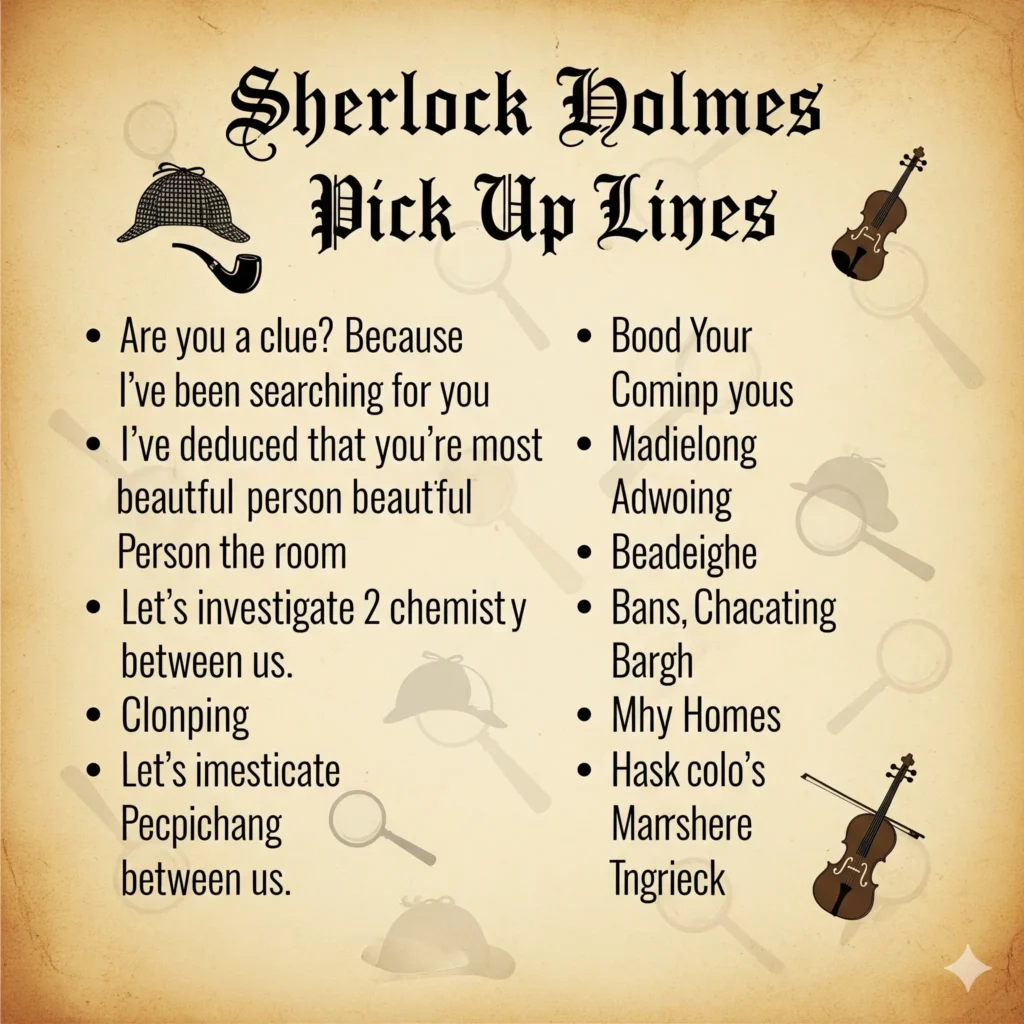 Sherlock Holmes Pick Up Lines for Instagram Captions
