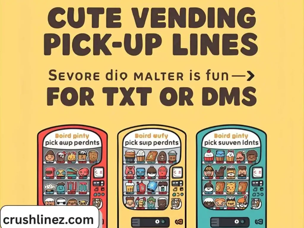 Cute Vending Pick Up Lines for Text or DMs